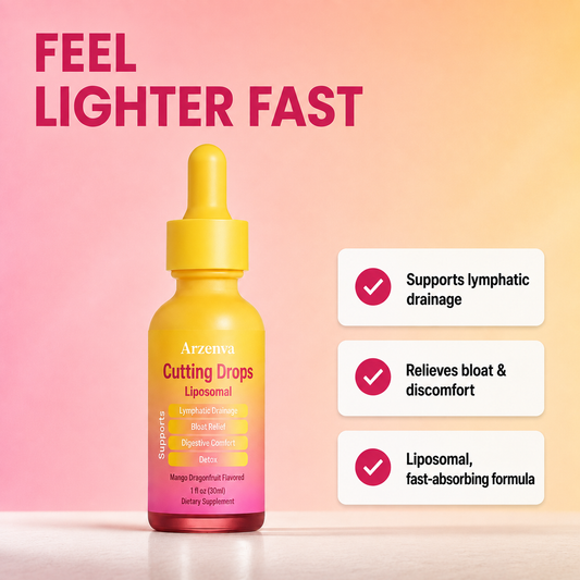 Arzenva Cutting Drops – Debloat & Lymphatic Support