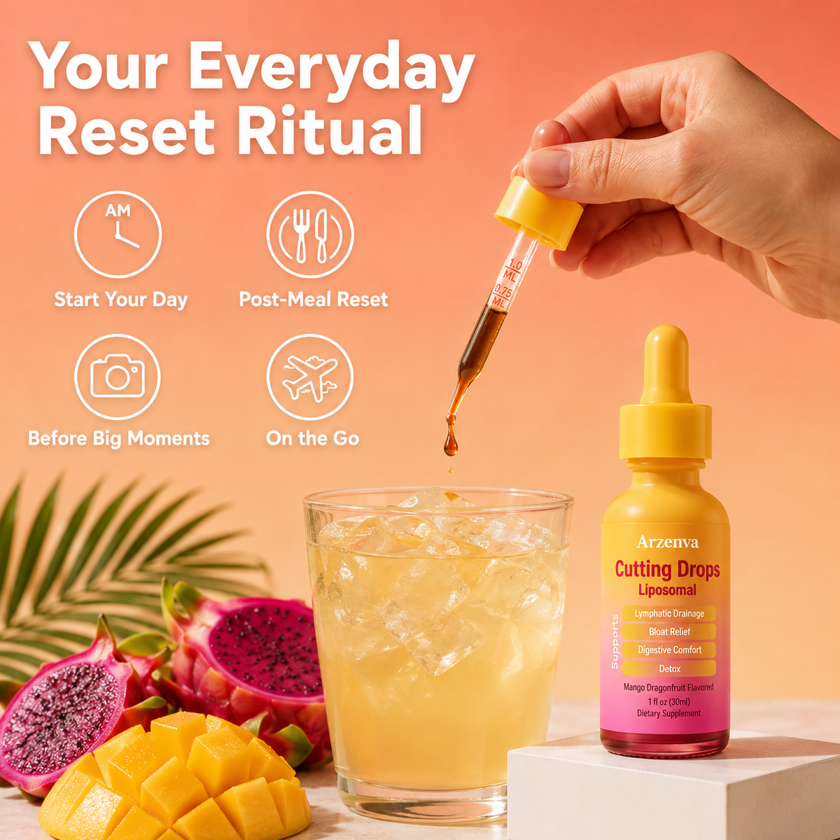 Arzenva Cutting Drops – Debloat & Lymphatic Support