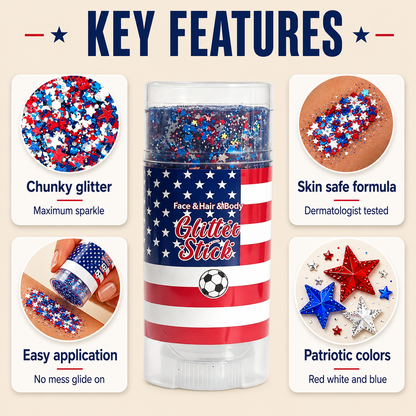 4th of July Glitter Stick